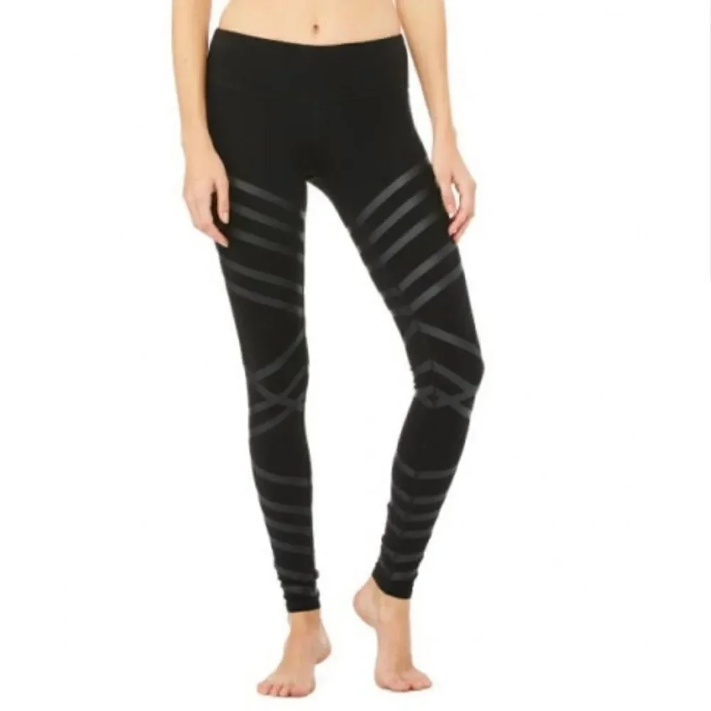 ALO YOGA | Lineal Airbrush Stripe Leggings- Size XS